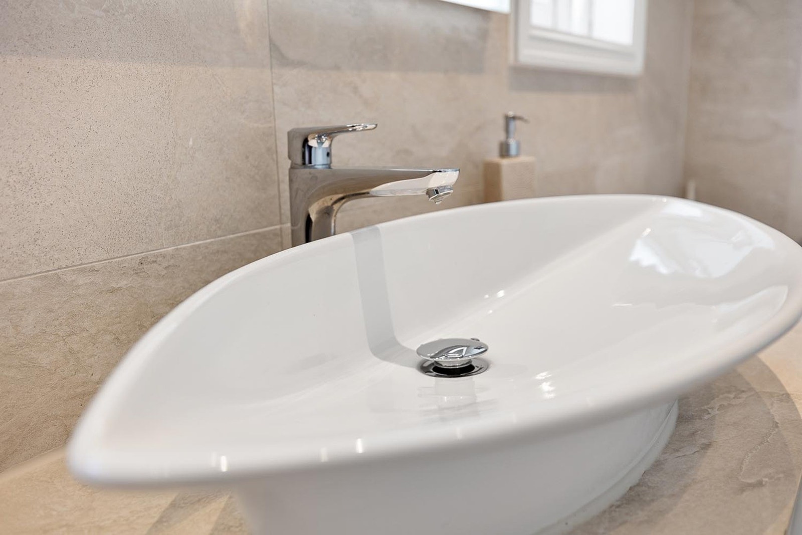 Kvalitetsmaterialer preger innredningen. Galleribilde