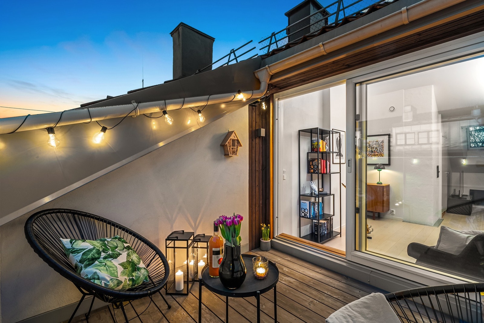 Egen privat takterrasse hvor sol og gode dager kan nytes så og si usjenert Galleribilde