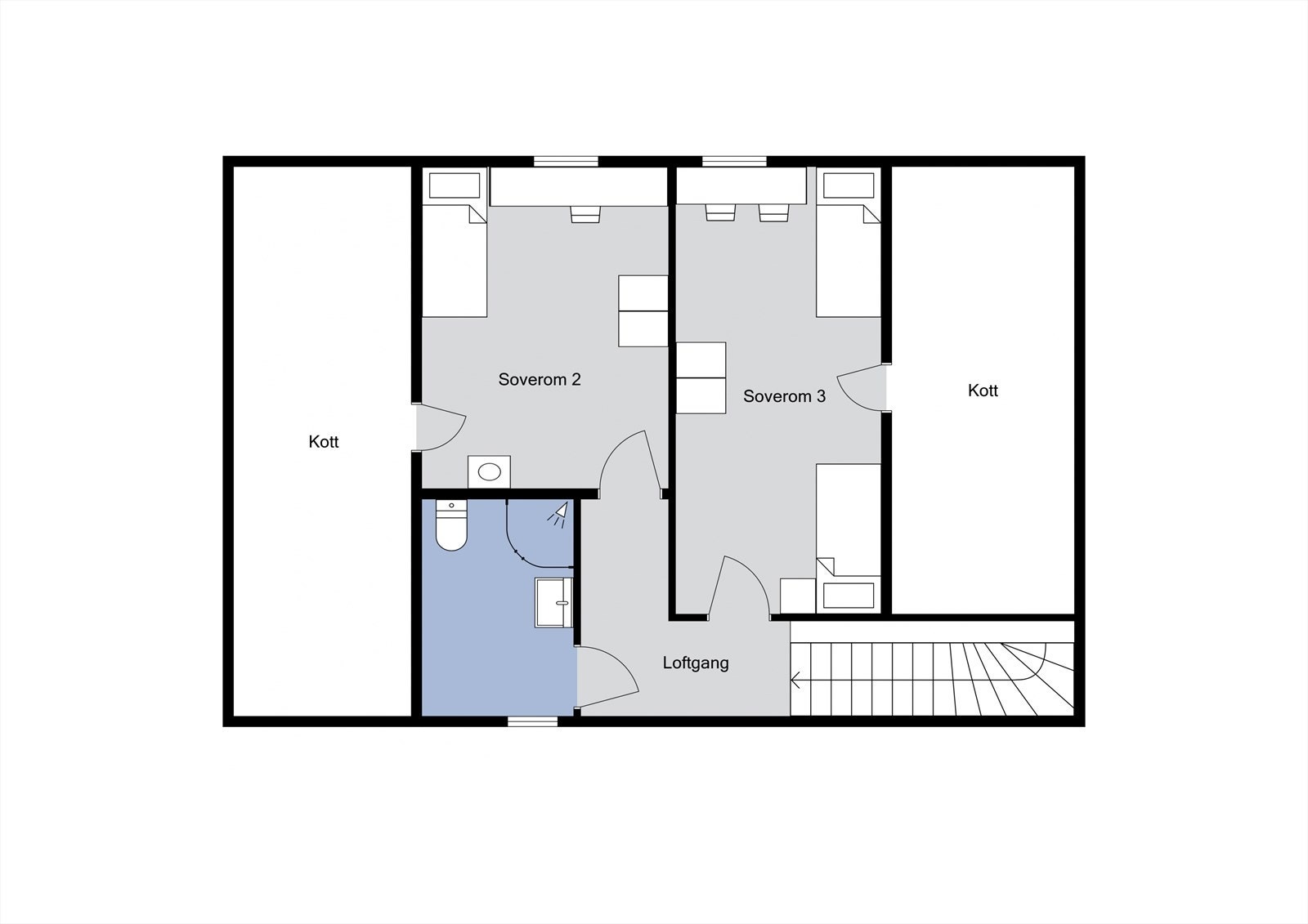 Planløsning 2. etasje Galleribilde