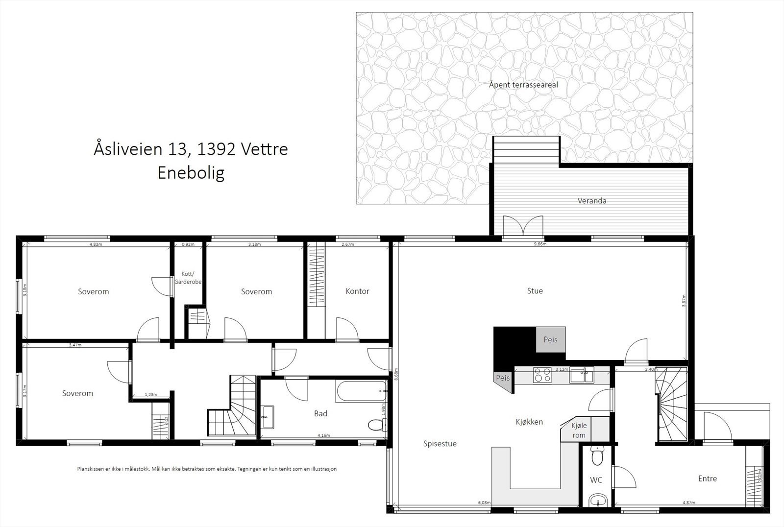 Plantegning 1. etasje. Galleribilde