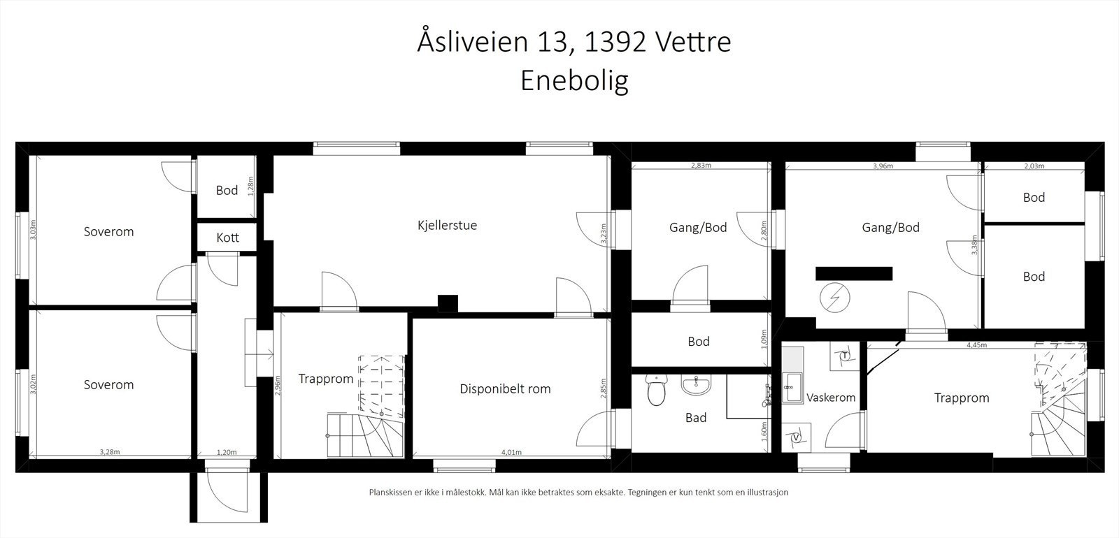 Plantegning underetasje. Galleribilde