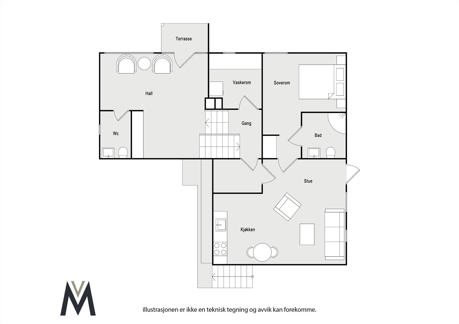 Plantegning u. etasje Galleribilde