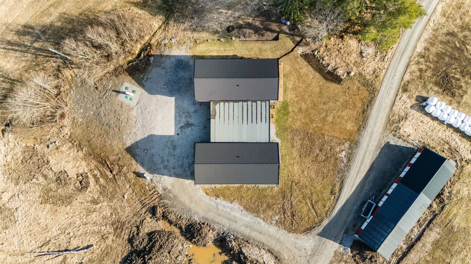 Fugleperspektiv over tomten Galleribilde