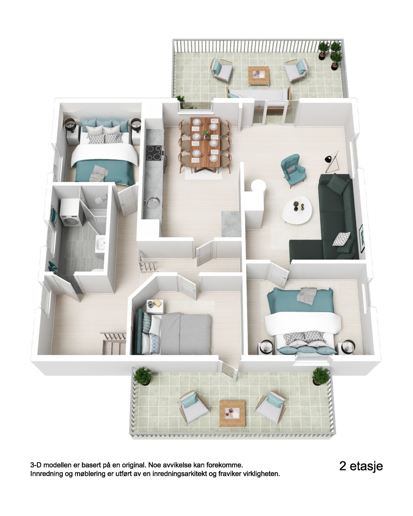 Plantegning 3D Galleribilde