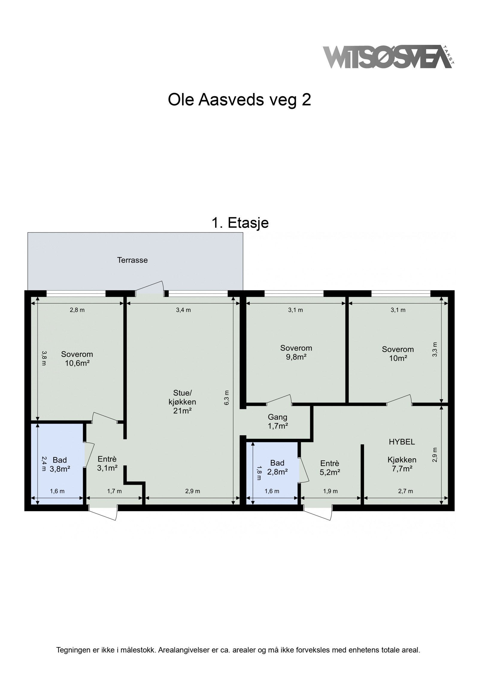 Planskisse fra takstmasnn. Galleribilde