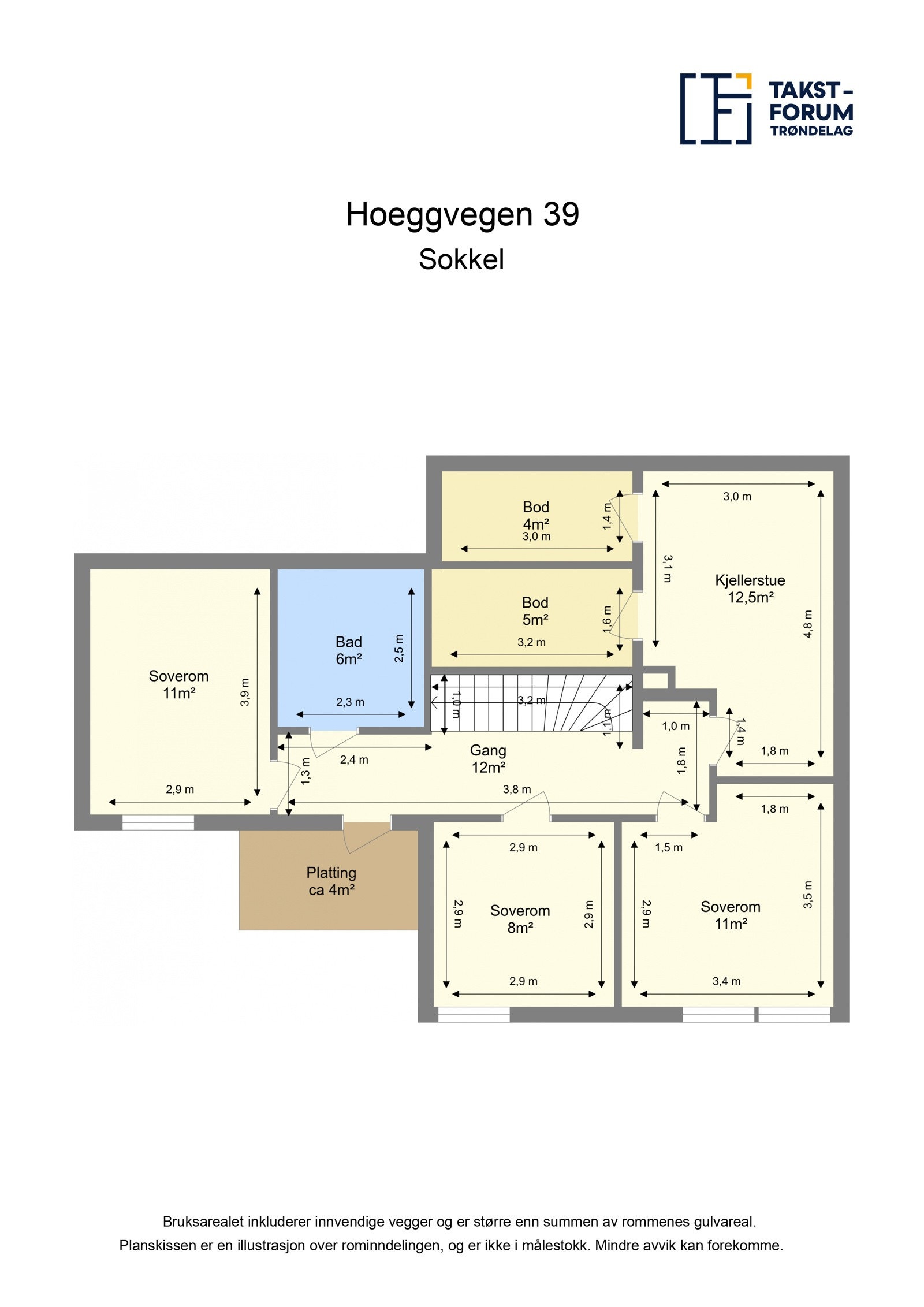 Plantegning sokkel. Galleribilde