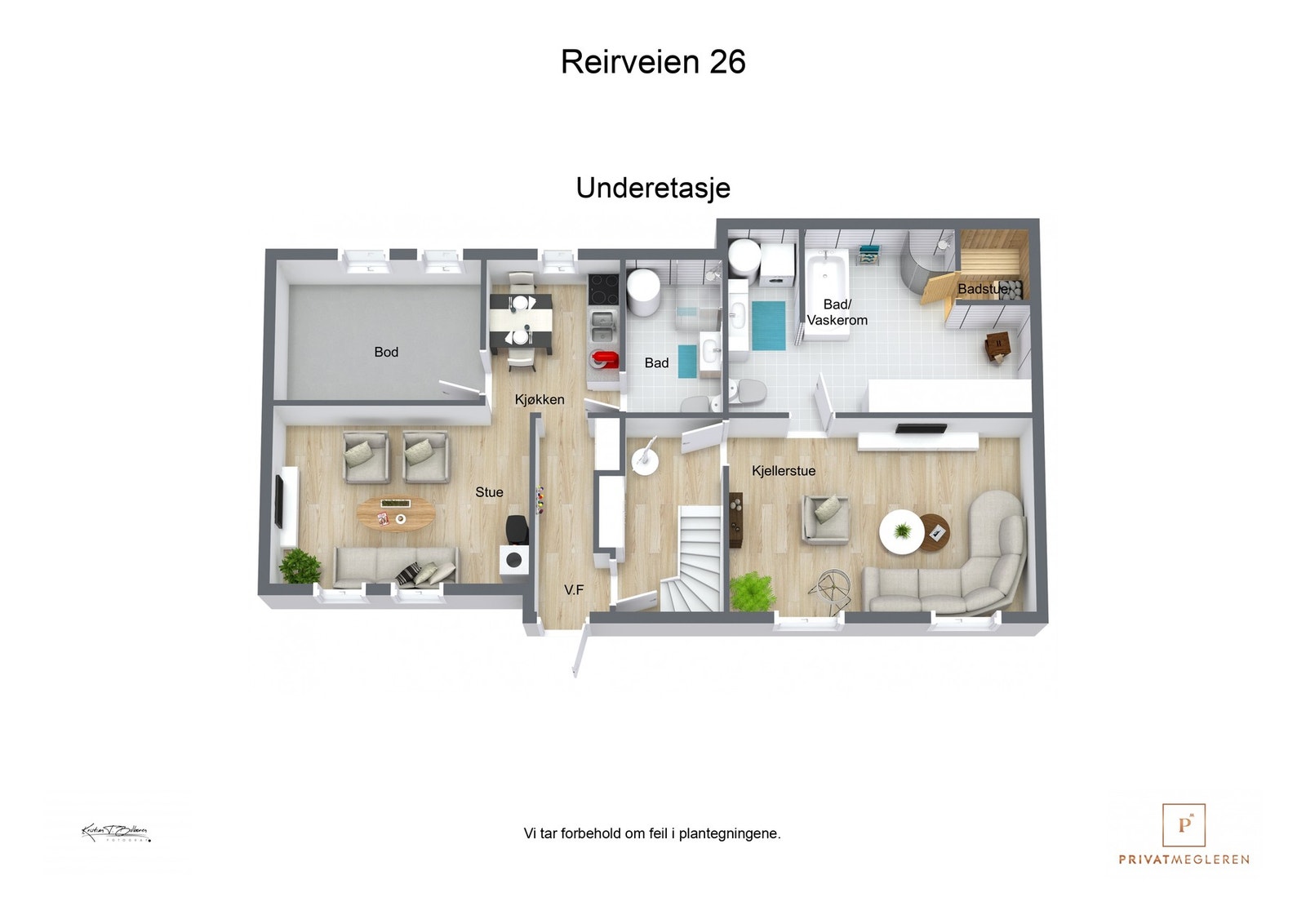 Plantegning underetasje. Galleribilde