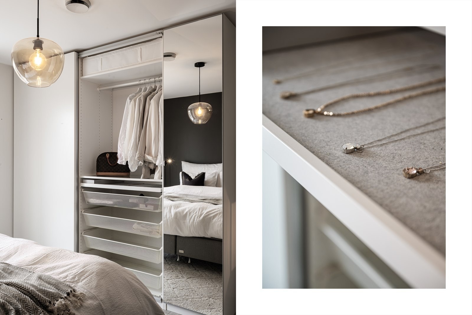 - Her har man god plass til seng i ønsket størrelse og en romslig garderobeløsning som medfølger handelen, til glede for ny eier- Galleribilde