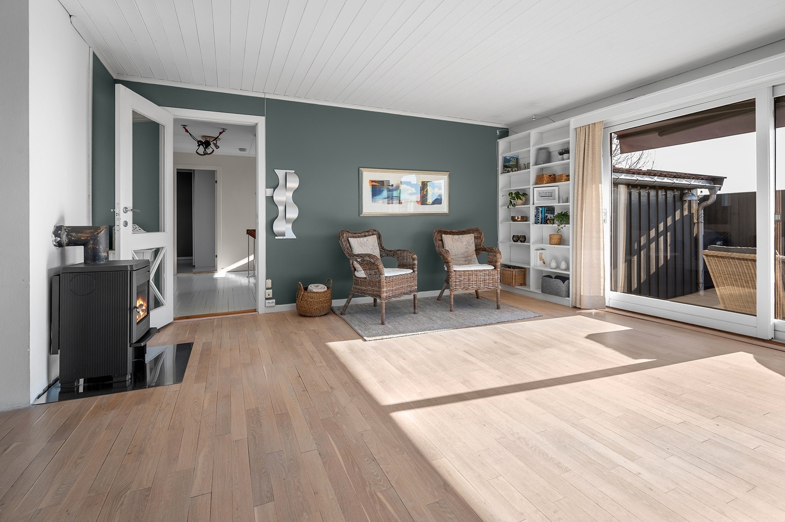 Peisovn i stuen Galleribilde