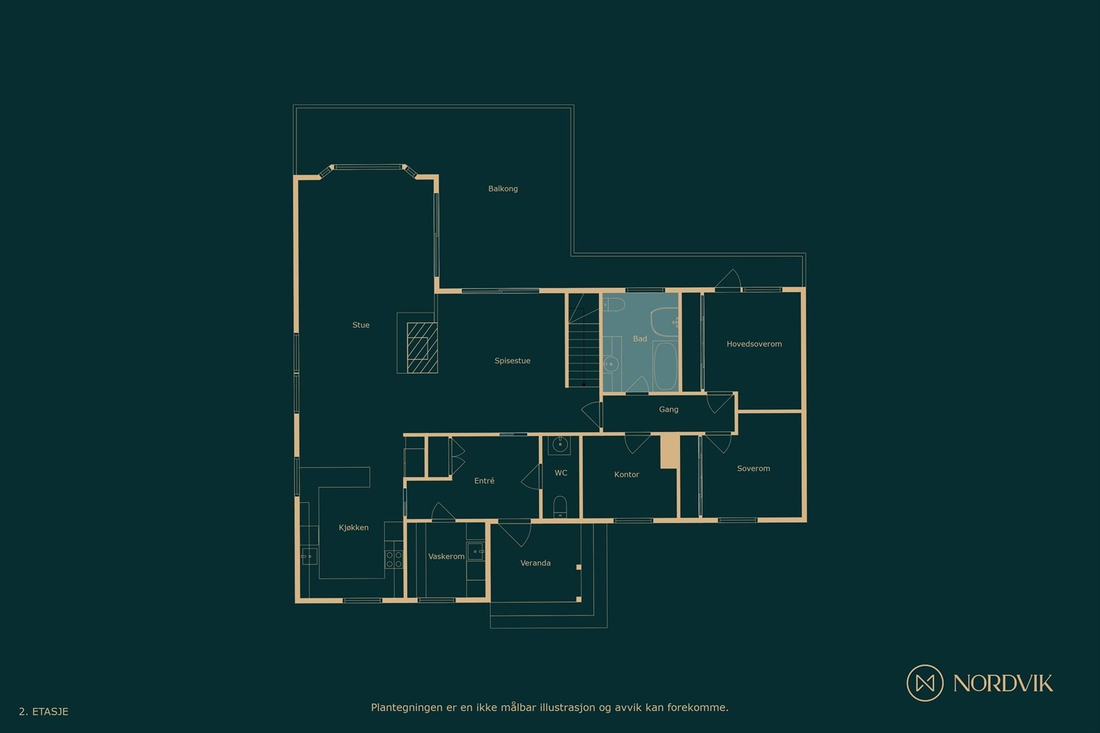Plantegning hovedetasje Galleribilde