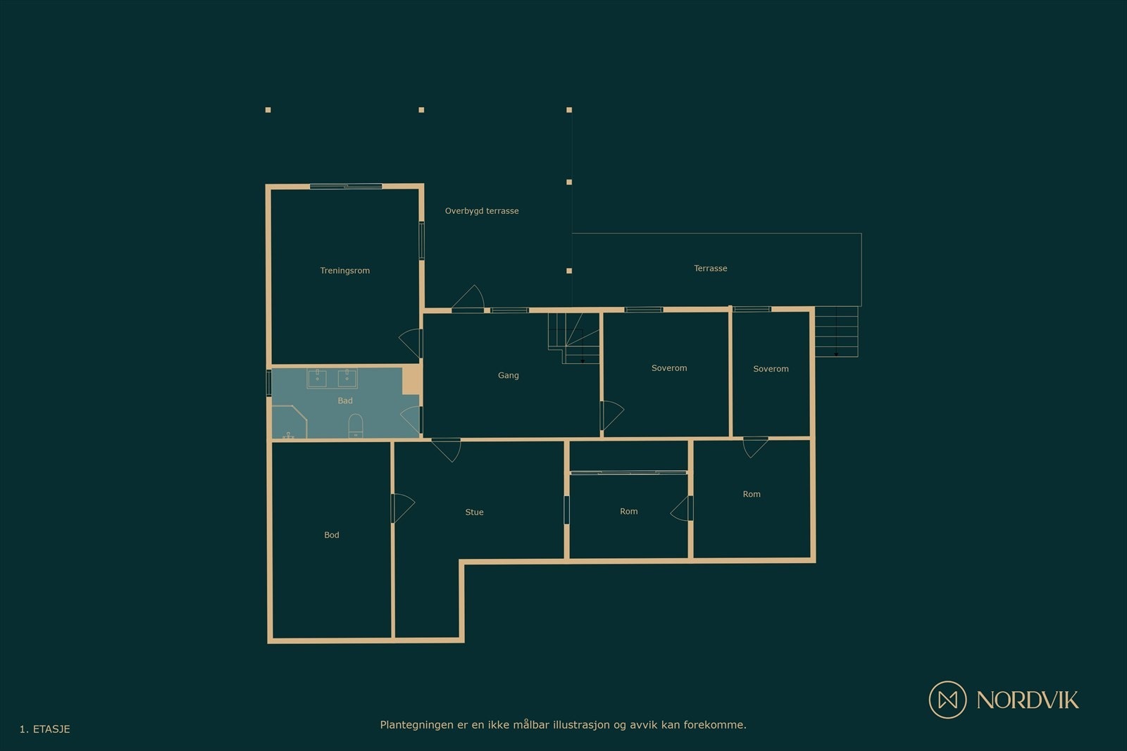 Plantegning underetasje Galleribilde