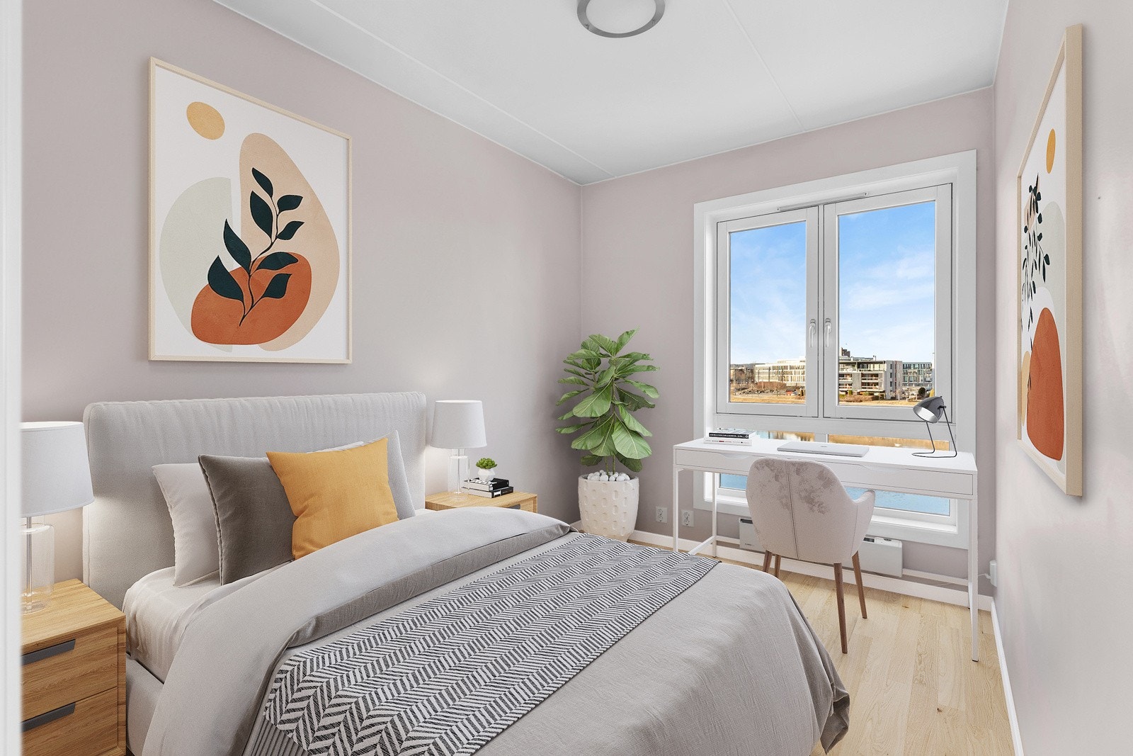 Digital styling av soverom Galleribilde