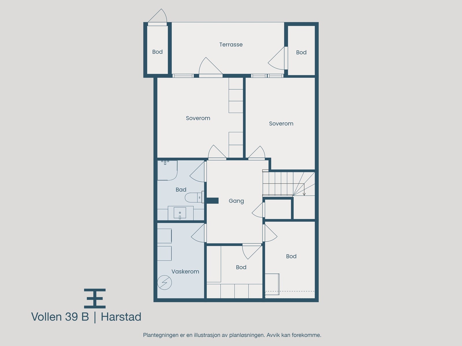 Plantegning 1. etasje Galleribilde