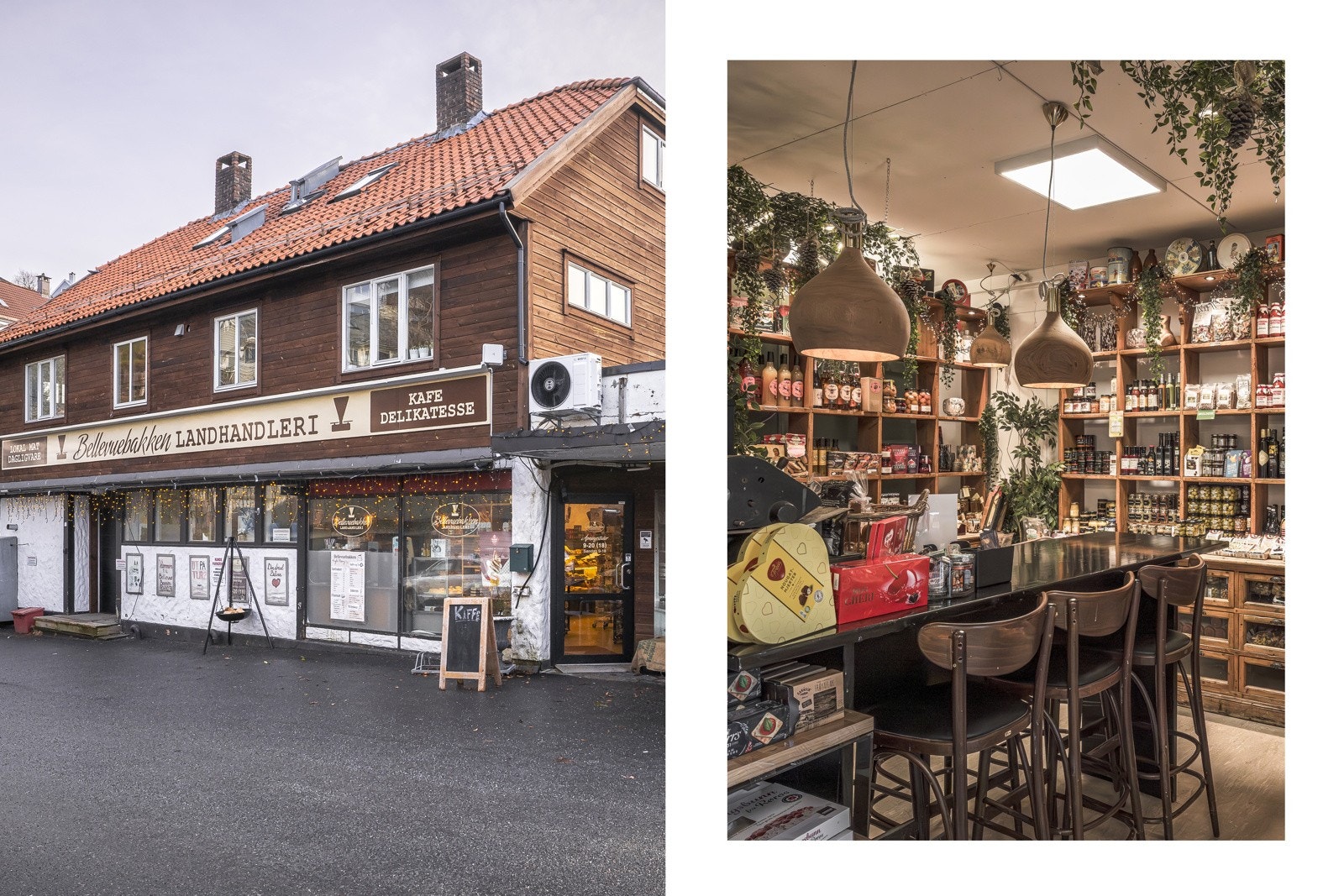 - Fra leiligheten er det noen minutters gange til Bellevuebakken Landhandleri som tilbyr ferske brød, kaker og boller syv dager i uken - Galleribilde