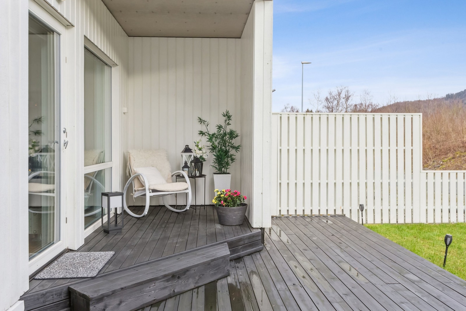 Terrassen er delvis overbygget. Galleribilde
