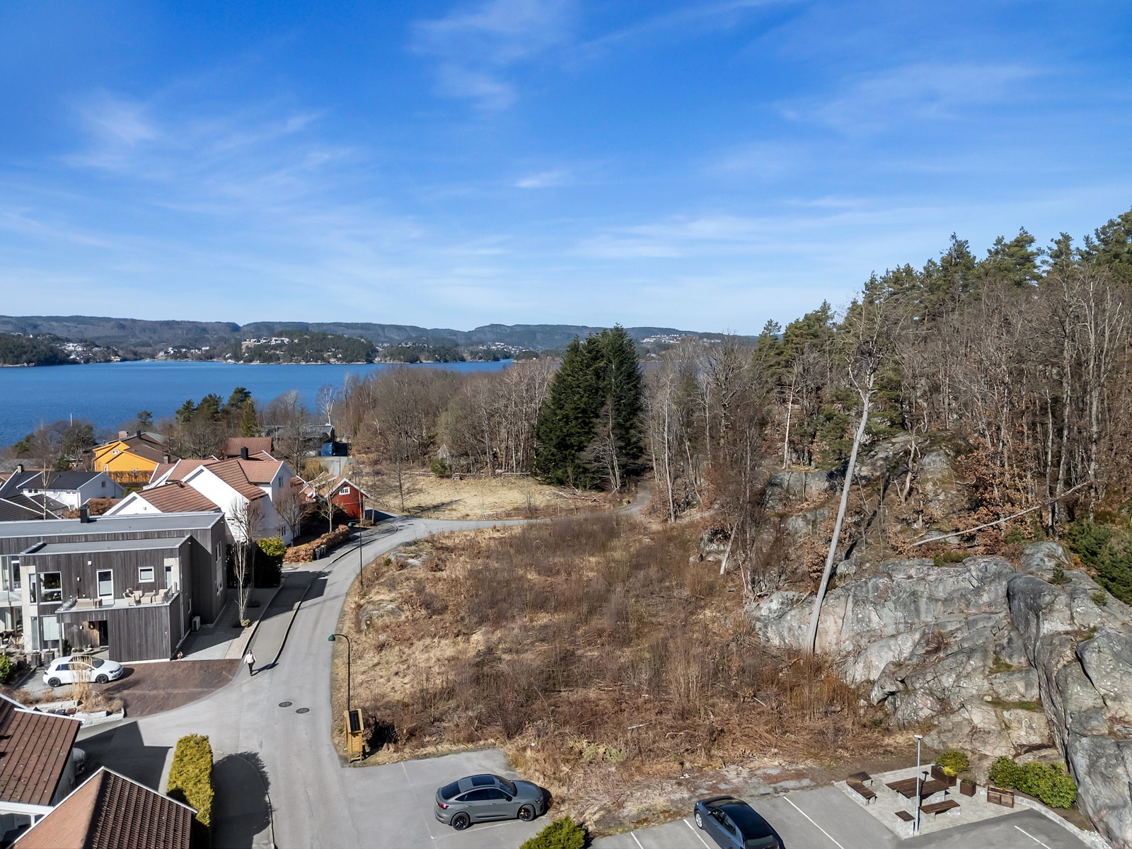 Tomteområdet midt i bildet Galleribilde