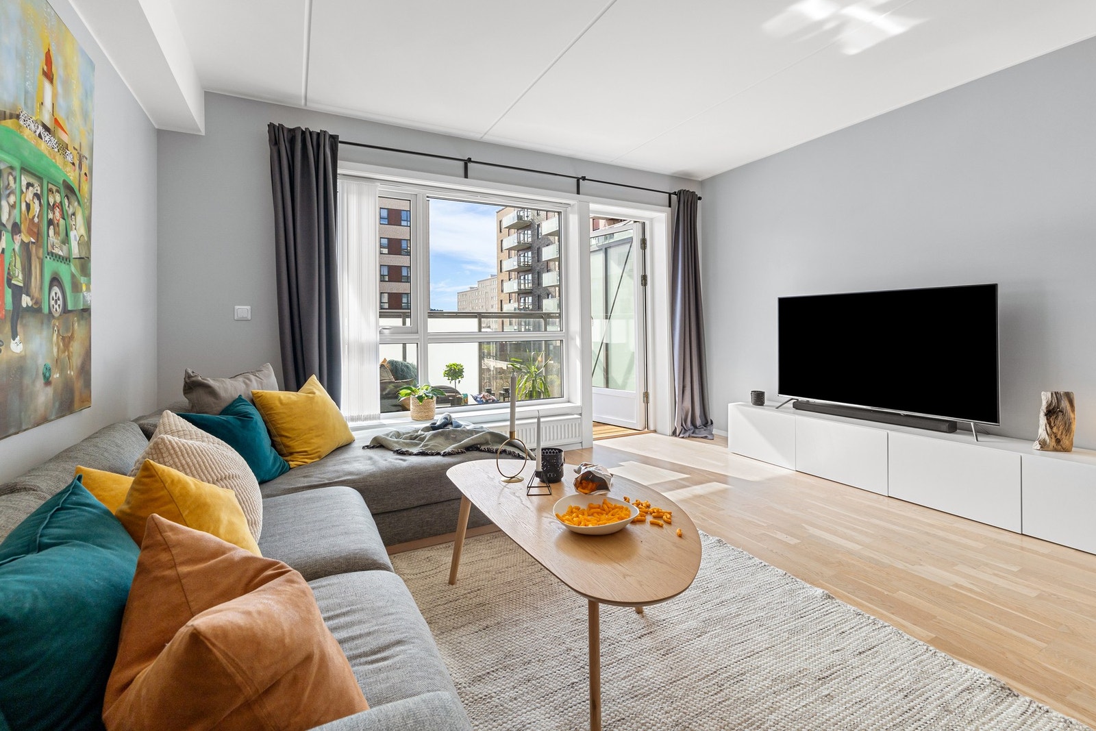 Utgang fra stuen til balkong Galleribilde