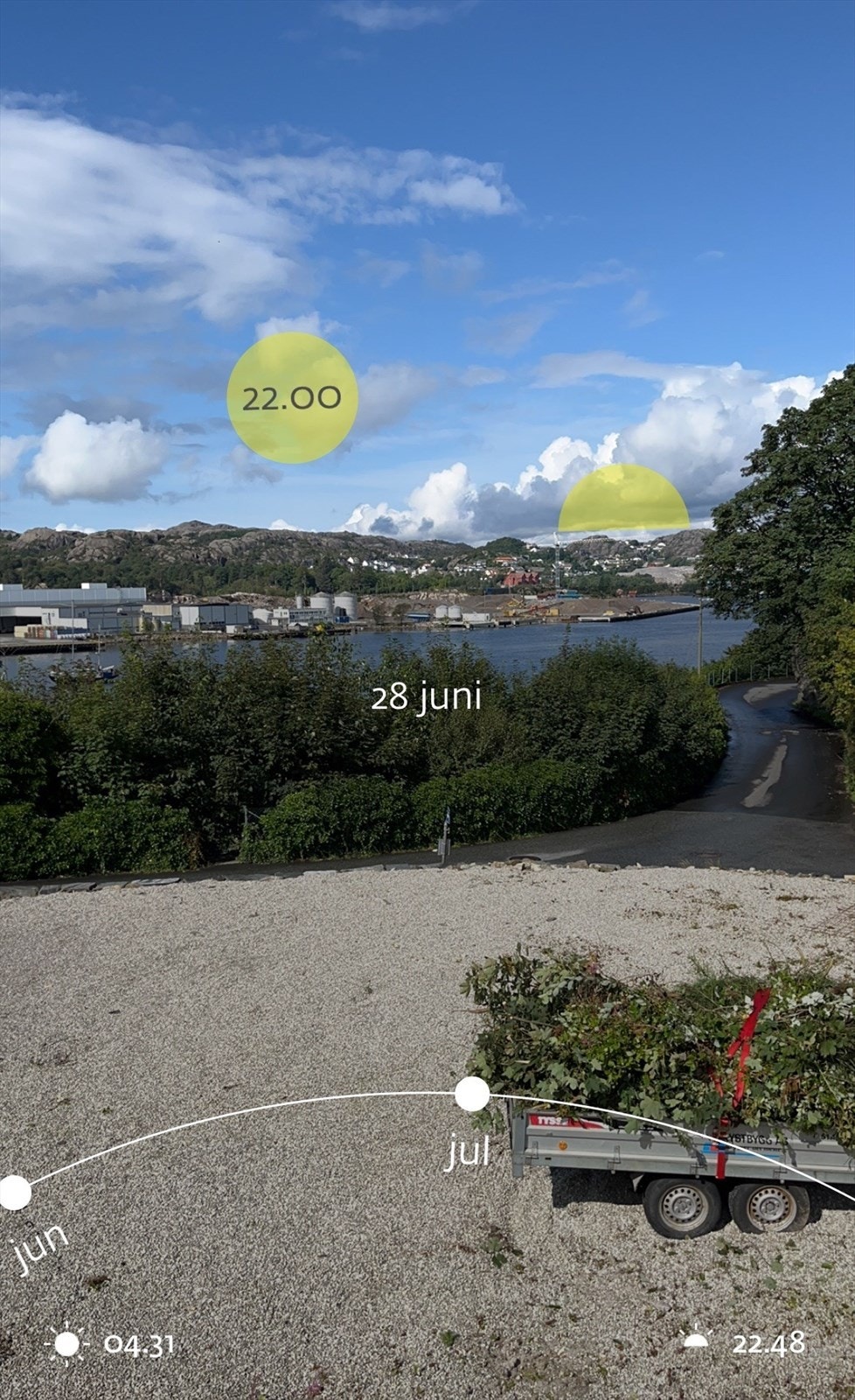 I tillegg til sjø utsikt byr tomten på mye ettermiddag- og kveldssol. Galleribilde