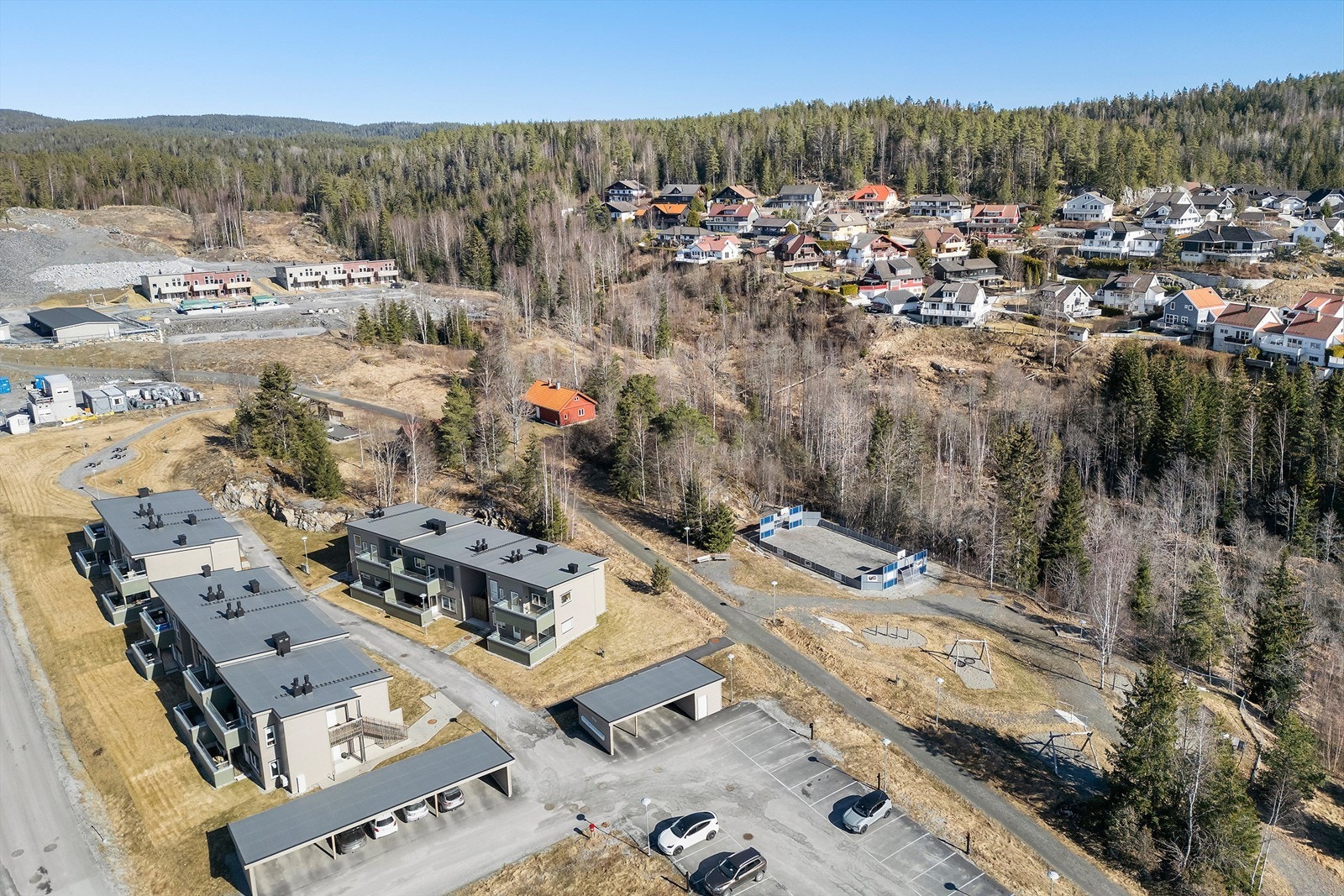 Gang- og sykkelvei til barnehage, skoler og idrettshall Galleribilde