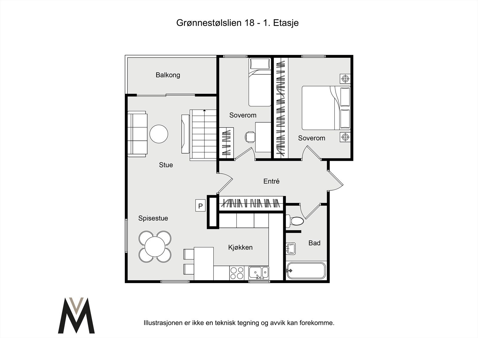 Planløsningen 1.etasje. Galleribilde