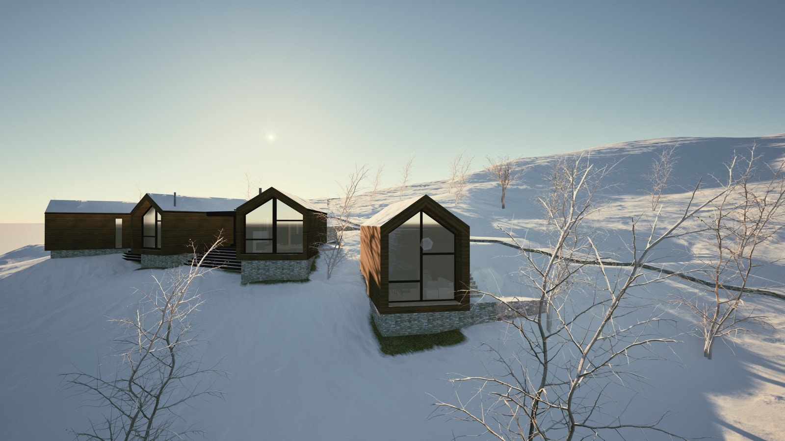 Man kan legge egen innkjøring til anneks fra andre siden, slik at dette kunne blitt et egnet, selvstendig utleieobjekt. Galleribilde