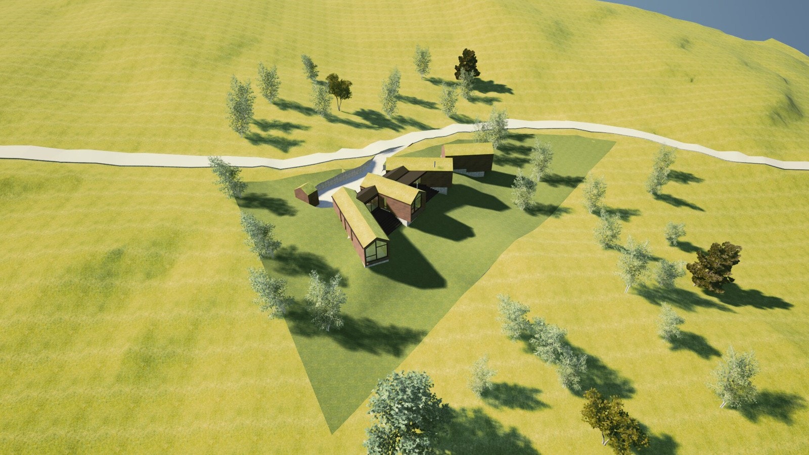 Fugleperspektiv sommer Galleribilde