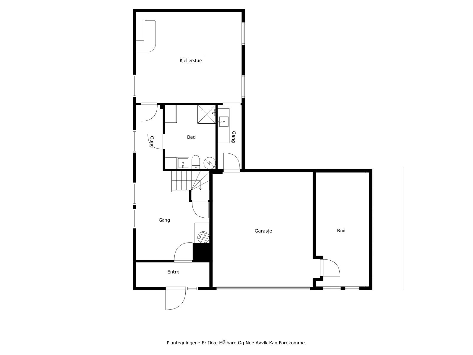 Plantegning kjeller. Galleribilde