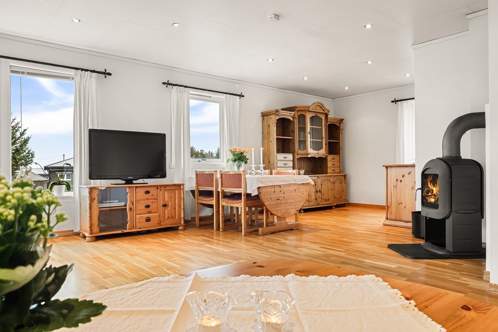 Eneboligen er på ett plan som er svært praktisk. Galleribilde