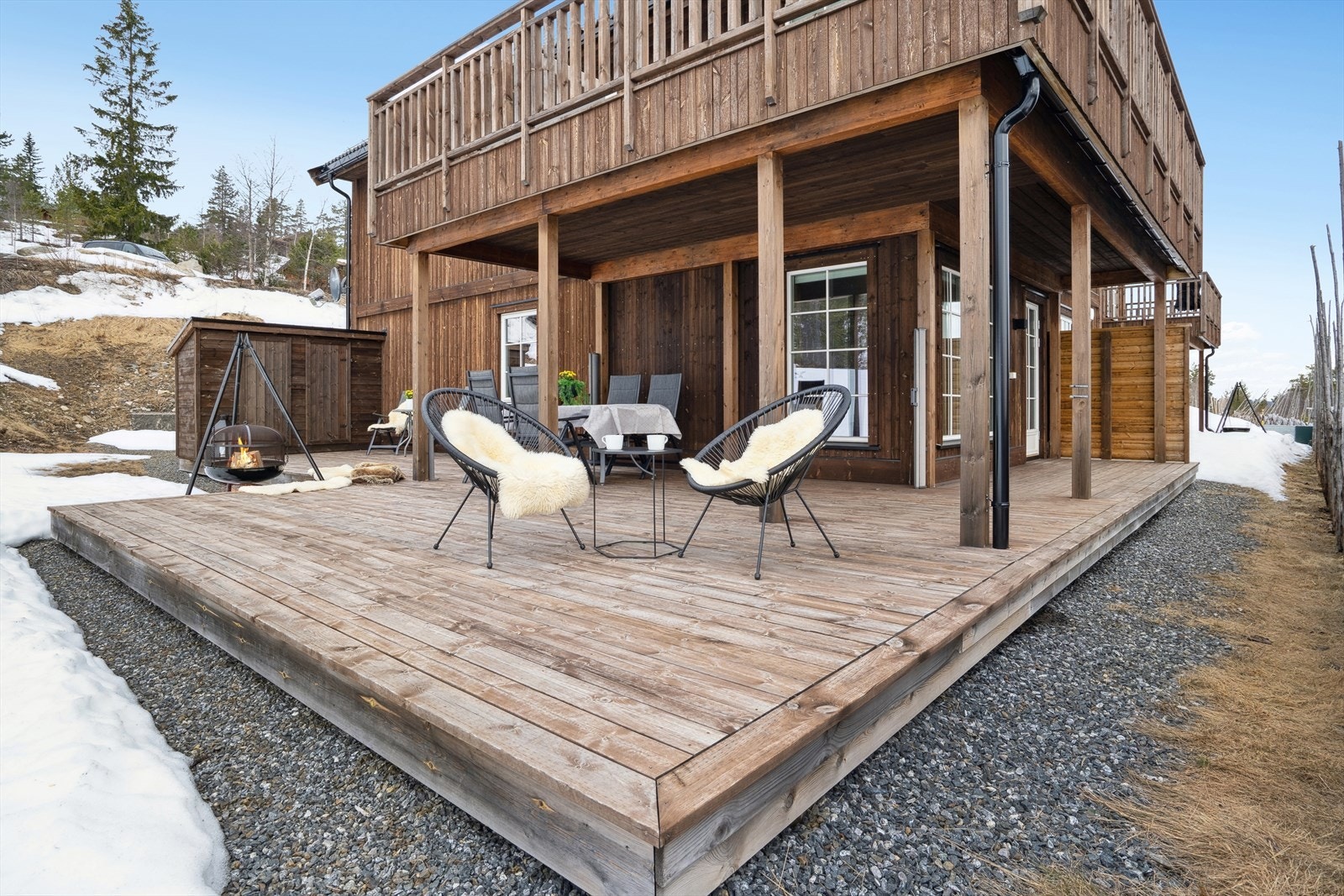 Flott og solrik terrasse. Galleribilde