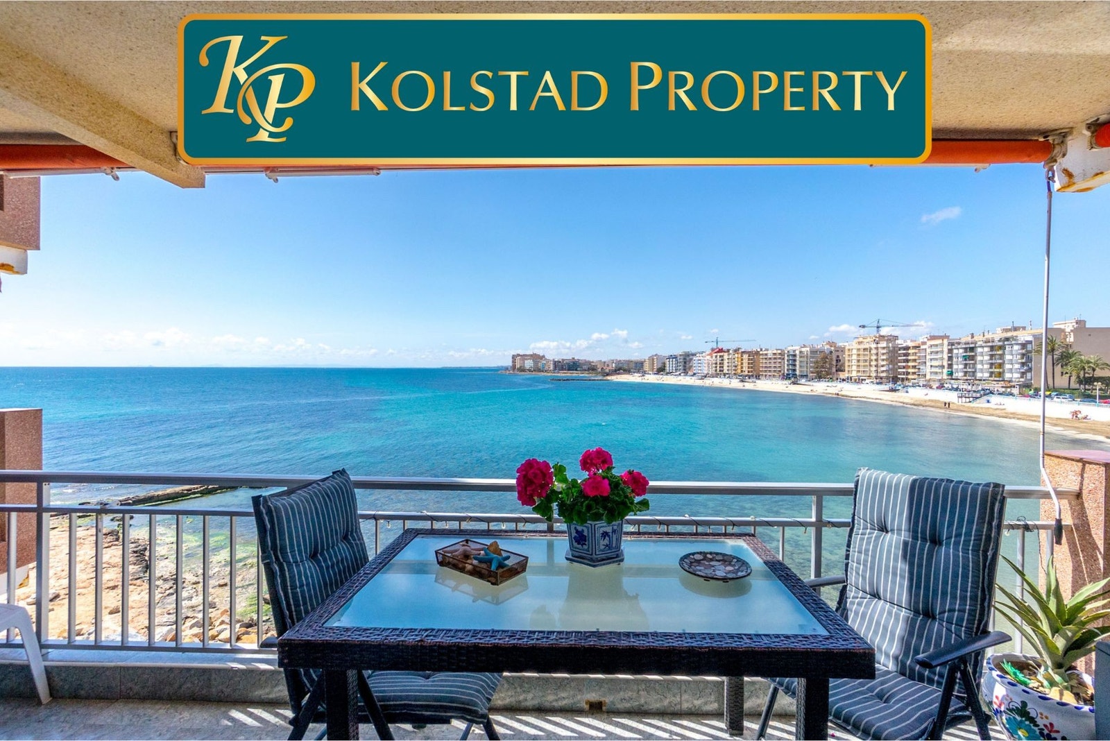 Utsikt ut over middelhavet fra balkongen Galleribilde