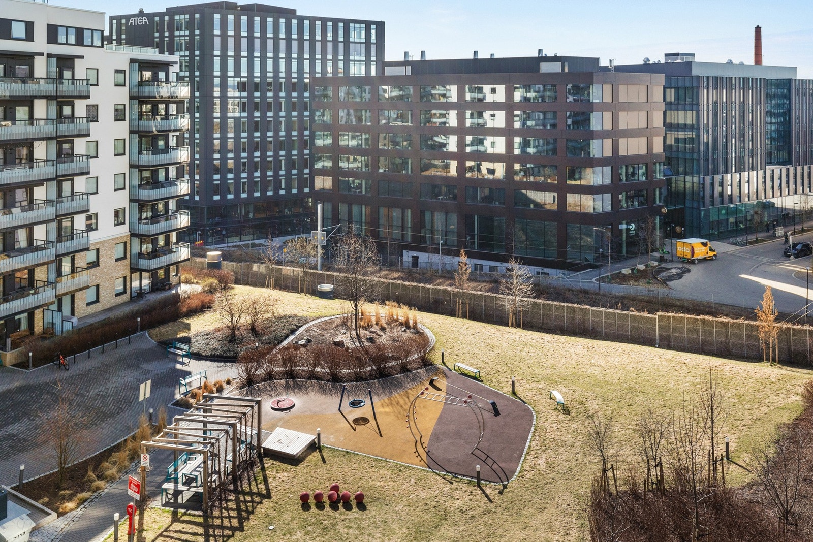 Fin utsikt fra balkongen i 6. etasje. Galleribilde