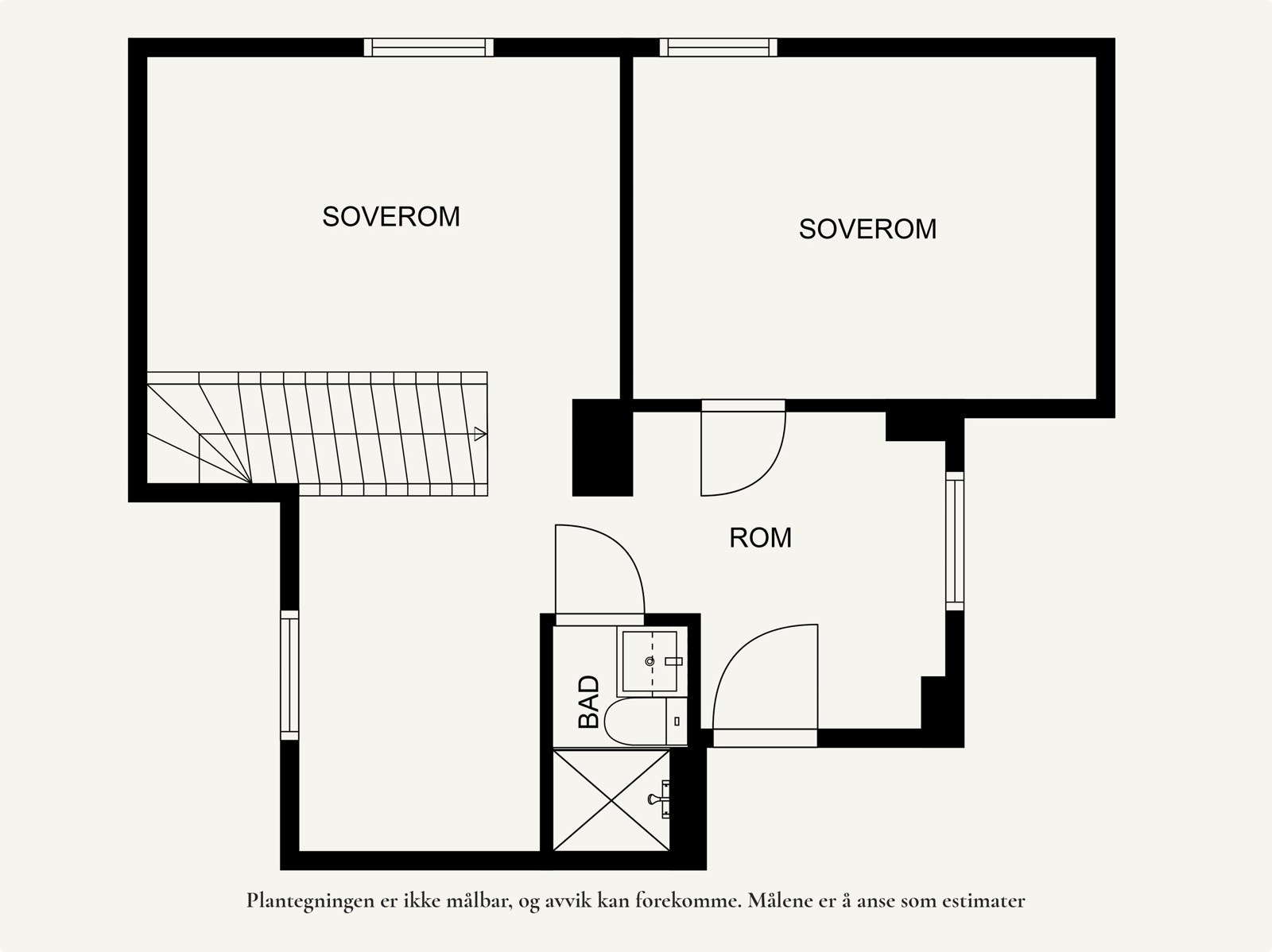 Plantegning loftsetasje. Galleribilde