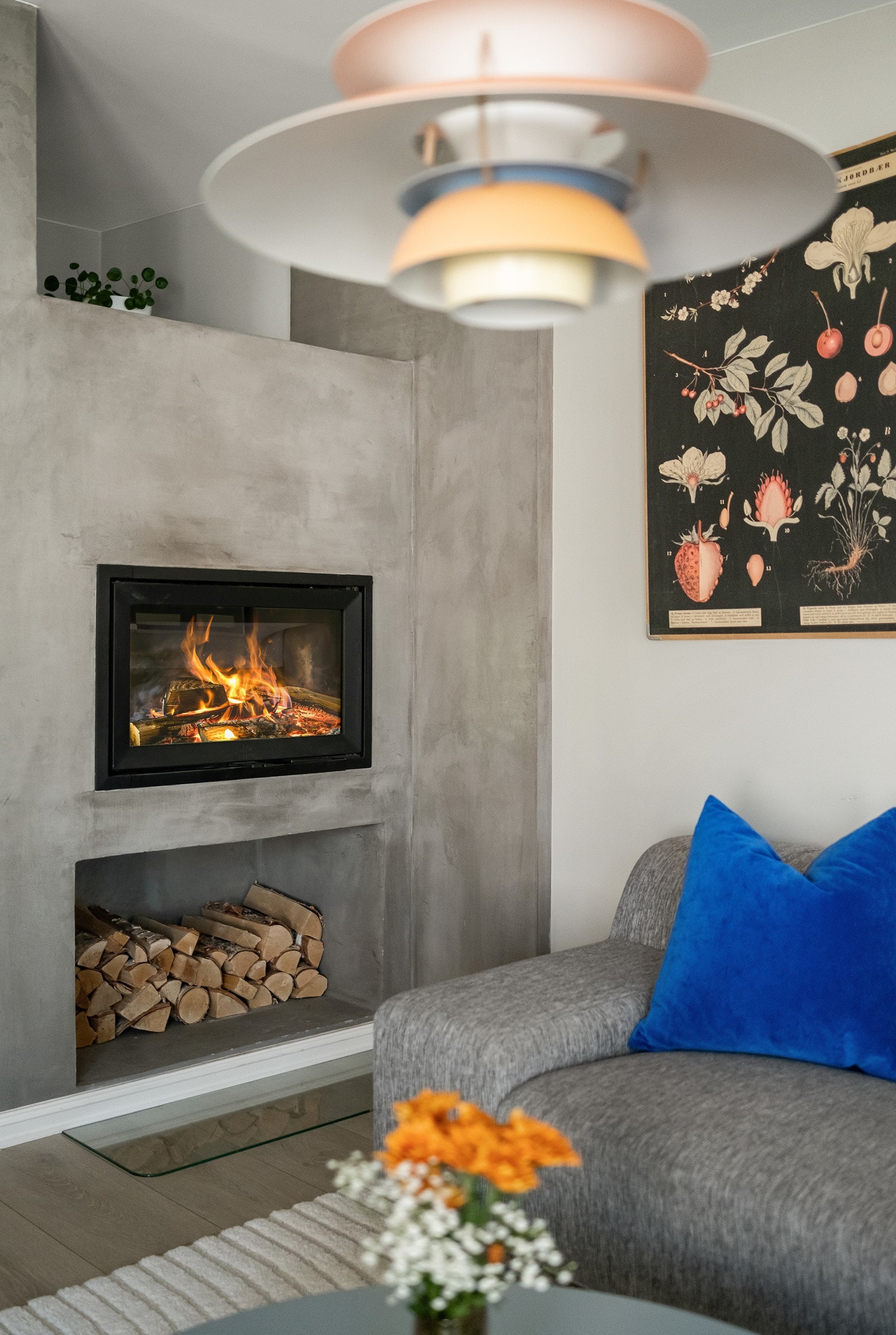 Peisovnen gir god varme og stemning i rommet. Galleribilde