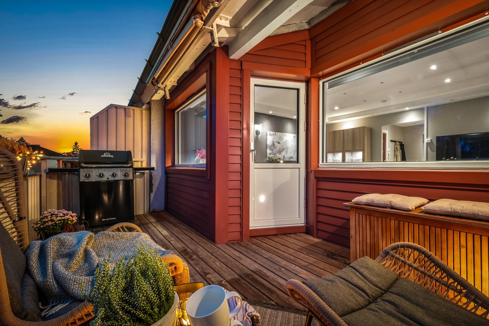 Det er tillatt med elektrisk- og gassgrill på balkongene i borettslaget. Galleribilde