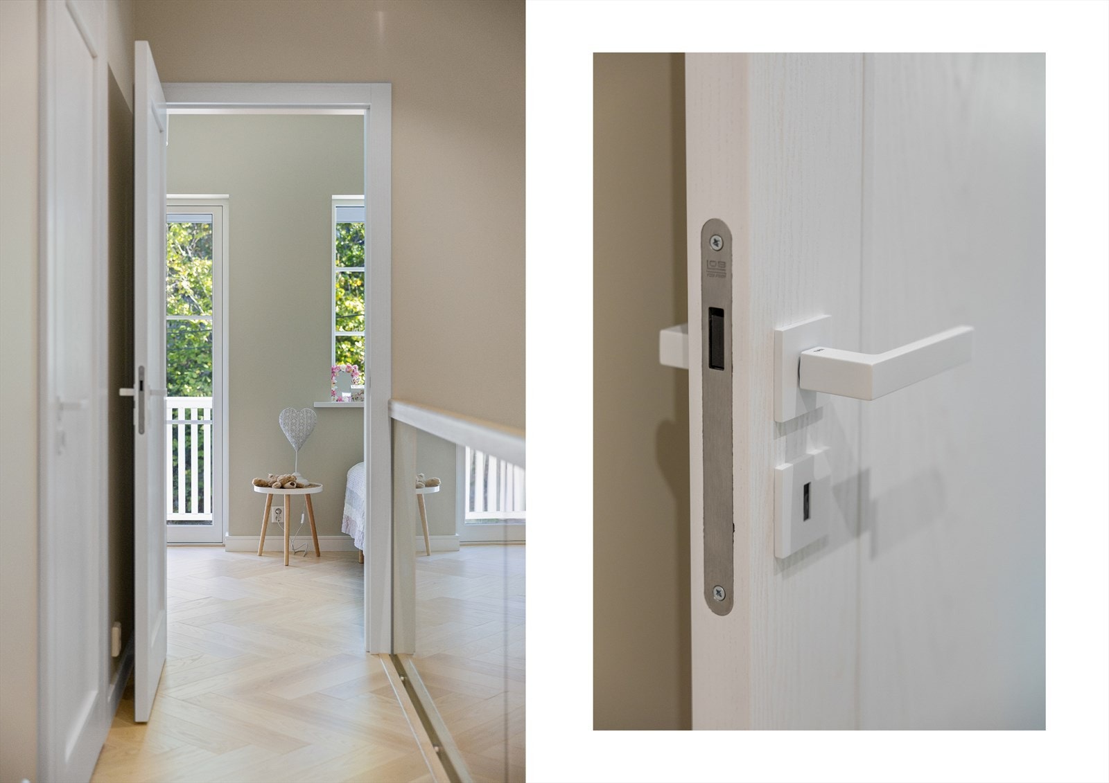 Boligens innerdører utmerker seg med et lekkert og eksklusivt design som komplementerer den moderne stilen. Galleribilde