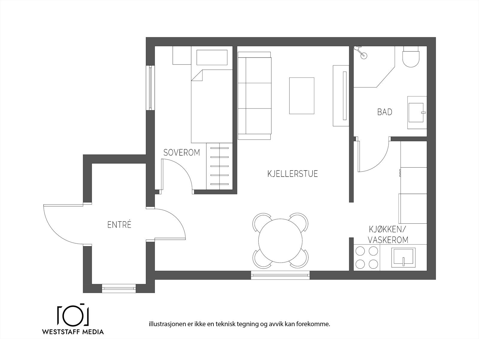 Planskisse Galleribilde