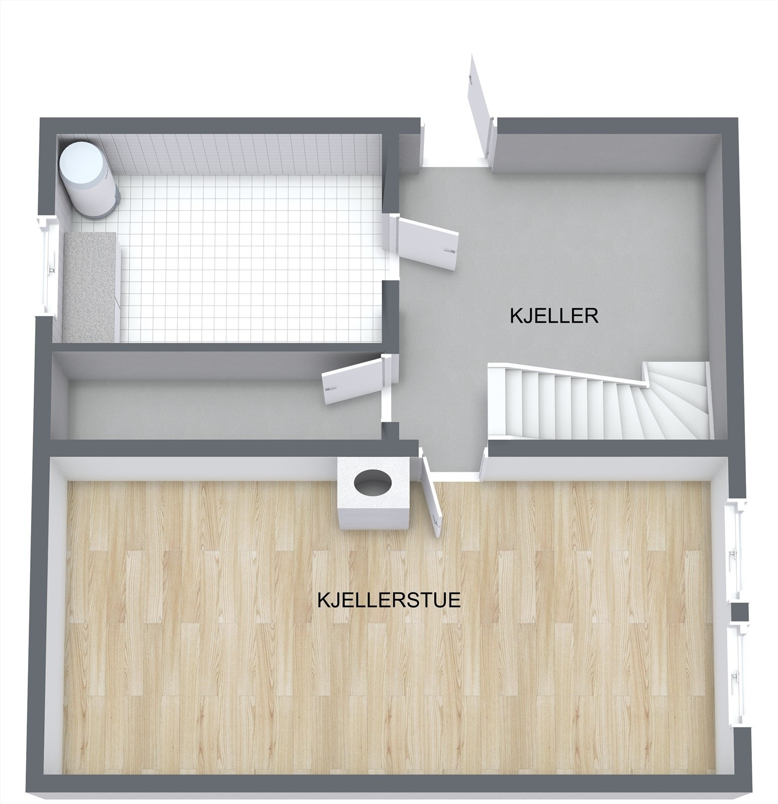 Plantegning kjeller Galleribilde