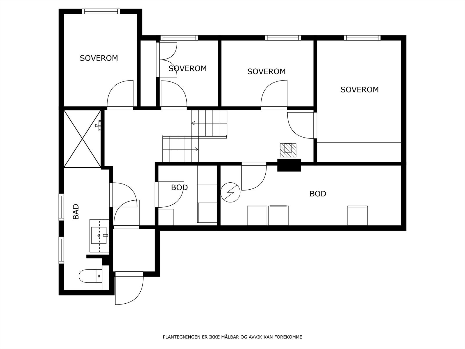 Plantegning mellomplan og u . etg. Galleribilde