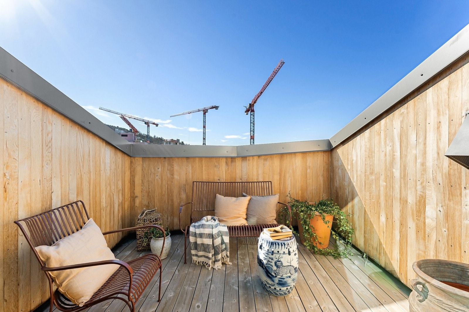 Takterrasse tilknyttet hovedsoverom. Galleribilde