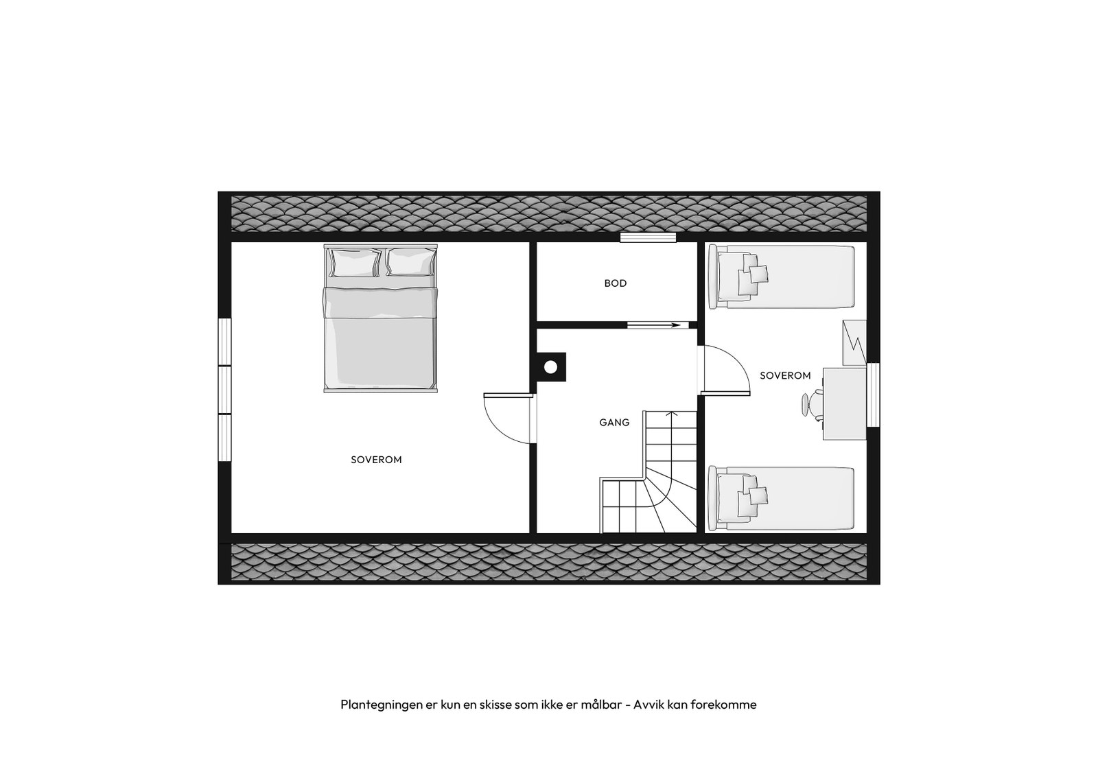 Plantegning loft Galleribilde