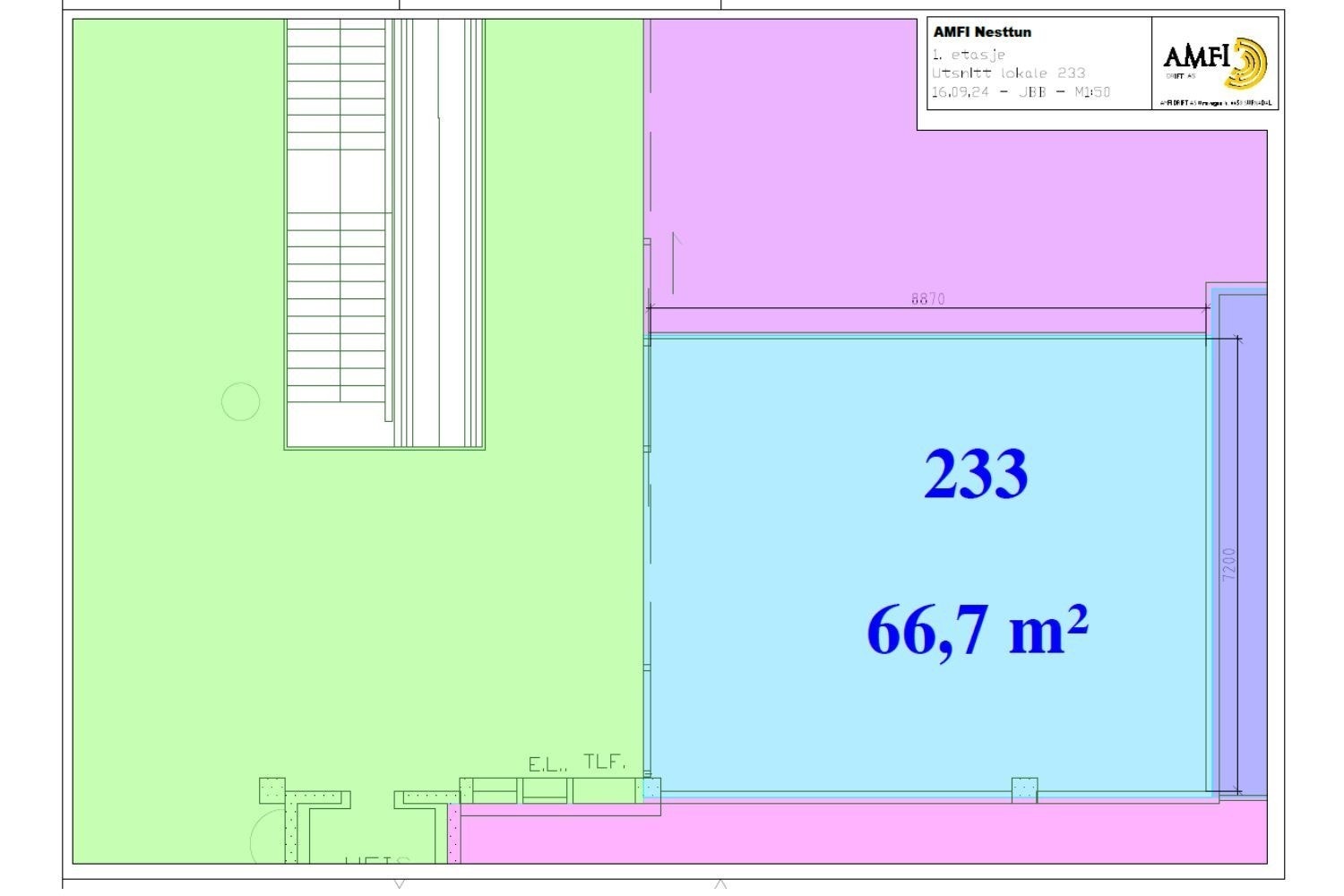 Planløsning 233 - 66,7 kvm Galleribilde