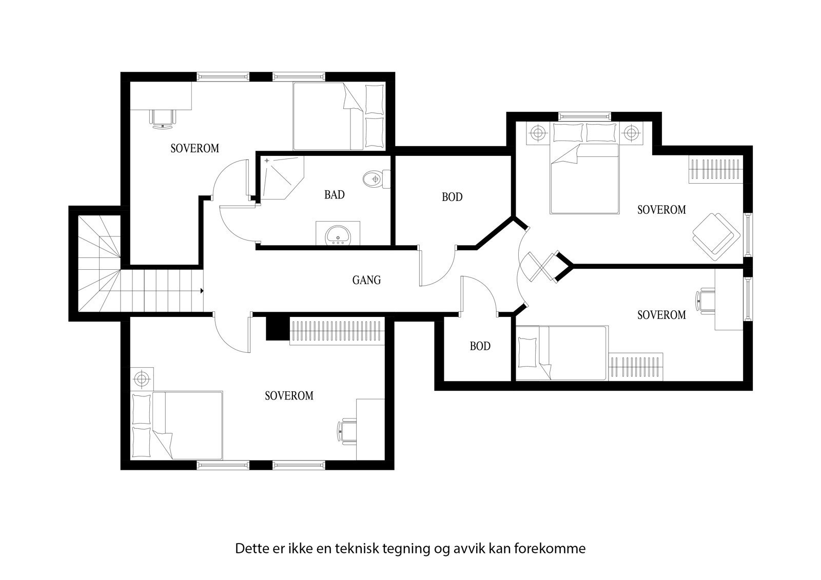 Plantegning 2. etasje Galleribilde