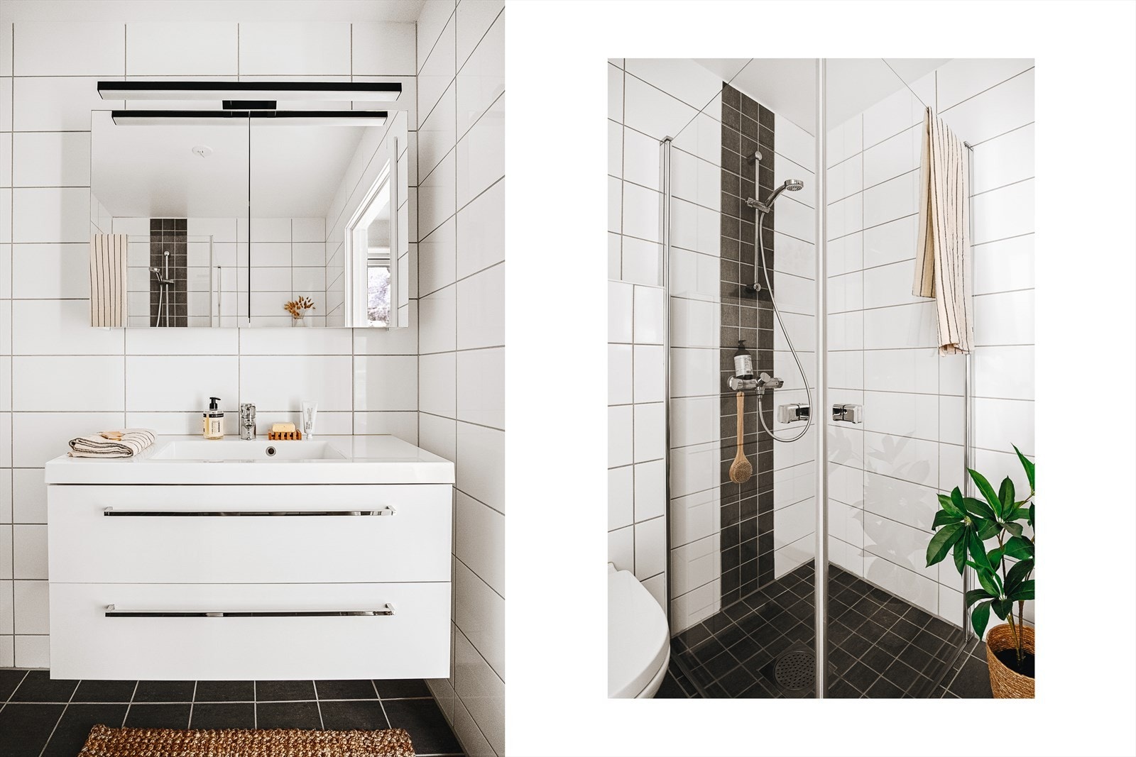 Alle badene er er helfliset og har varmekabler i gulv! Galleribilde