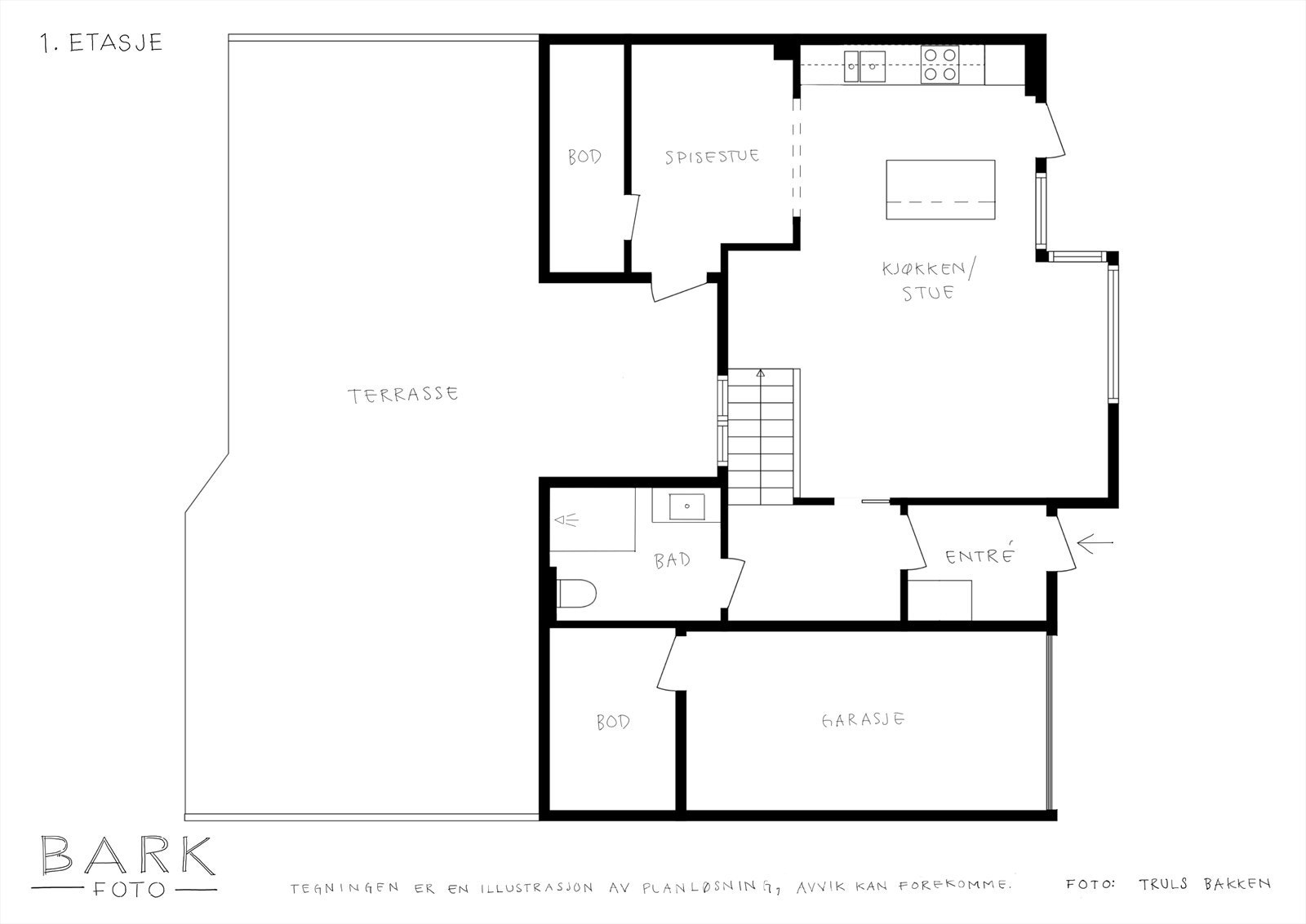 Planskisse - 1.etasje Galleribilde