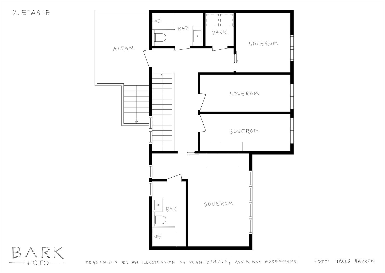 Planskisse - 2.etasje Galleribilde