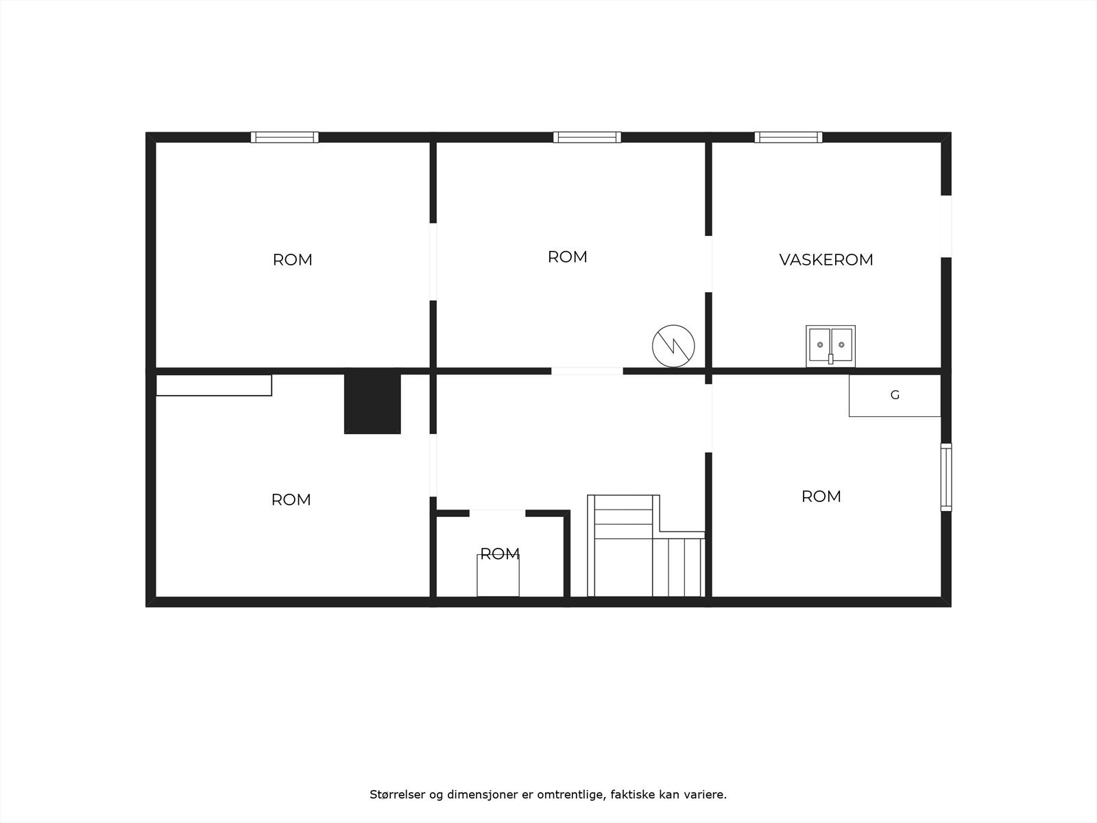 Plantegning kjeller. Galleribilde