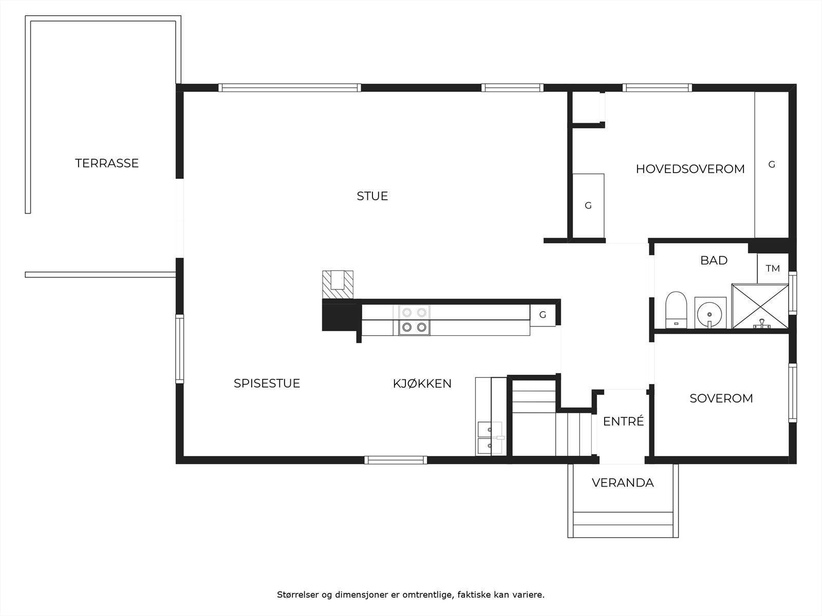 Plantegning første etasje. Galleribilde