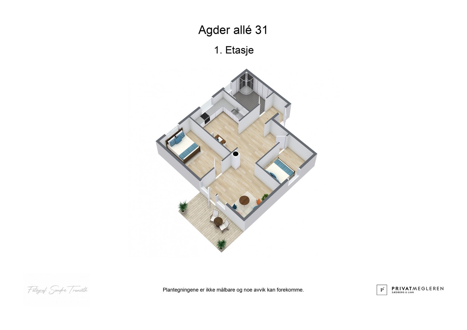 - 3D plantegning (ikke målbart) - Galleribilde