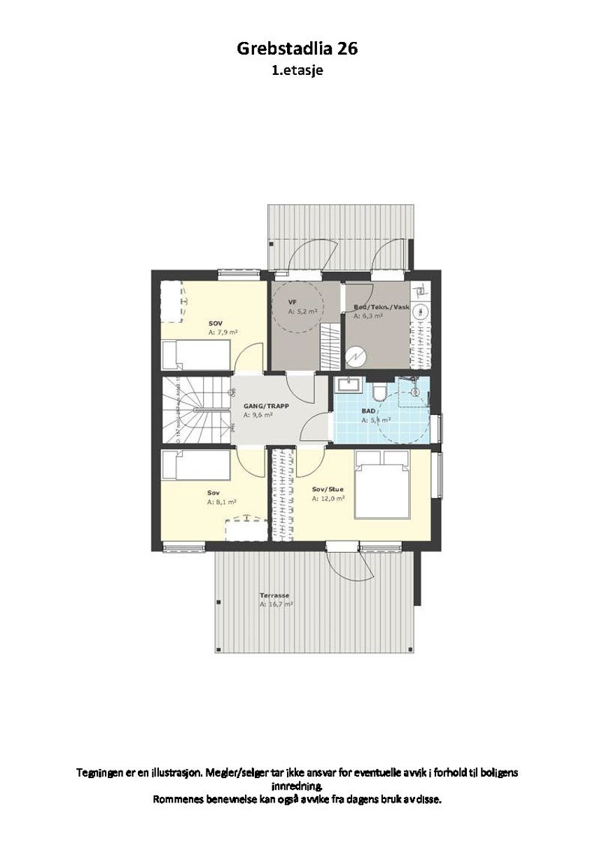 Plantegning 1.etasje. Galleribilde