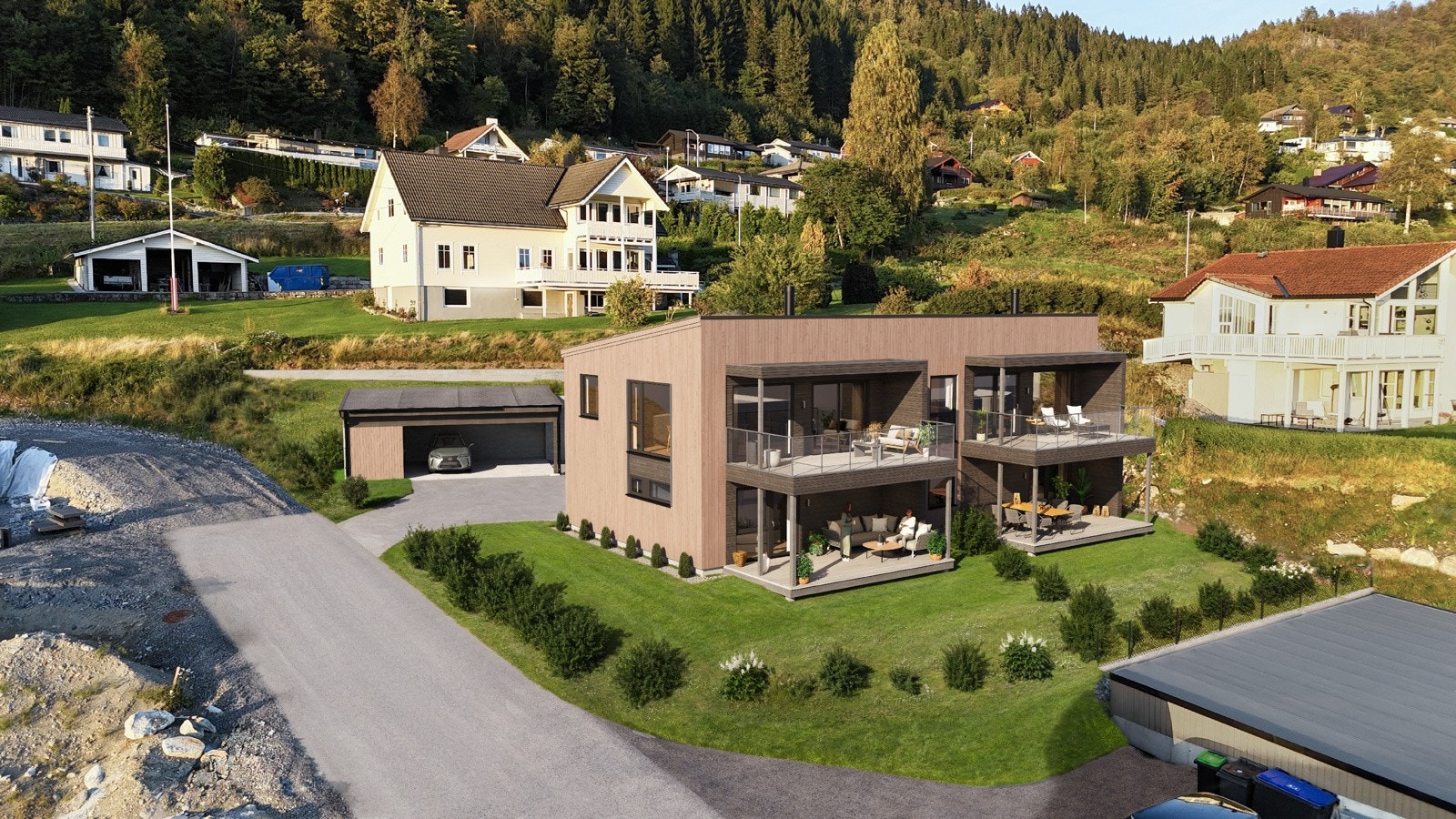 Velkommen til Grebstadlia 26A - en flott halvpart av tomannsbolig som skal oppføres i det populære byggefeltet i Grebstadlia! Galleribilde